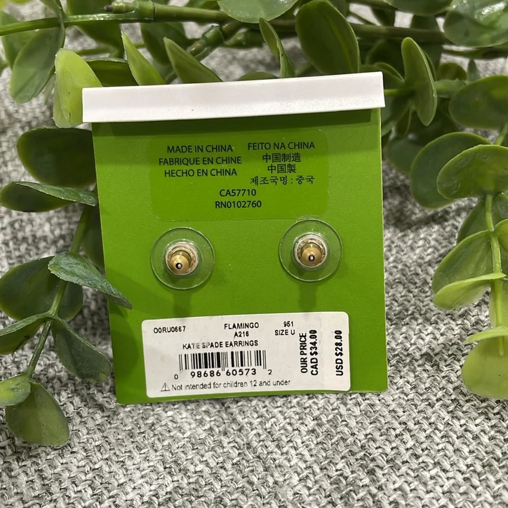 ♠️ Kate Spade Flamingo Color Earrings